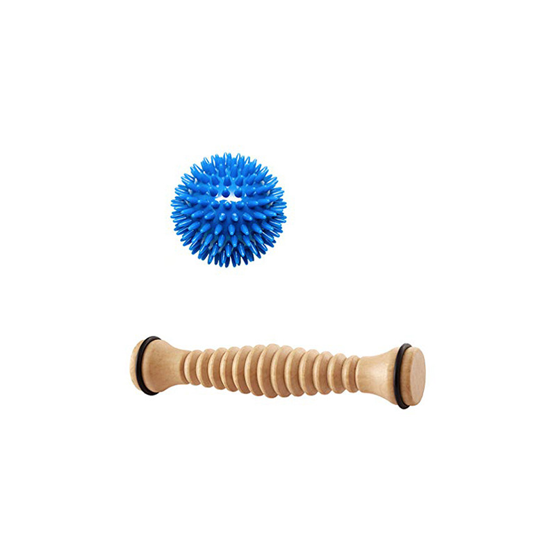 Acupressure Ball Set - 指圧ポイントマッサージャー指圧プレスフットアーティファクト木製とげボールマッサージセット