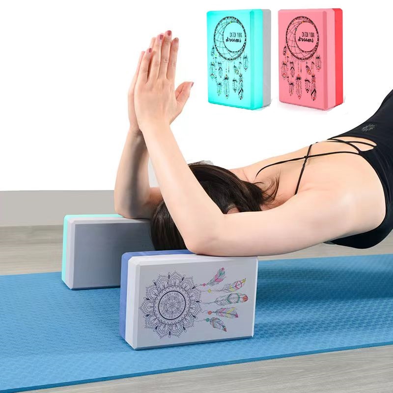 Pilates Yoga Block Exercises - ヨガやトレーニング機器,トレーニング,補助ツール用の2色EVAフォームレンガ