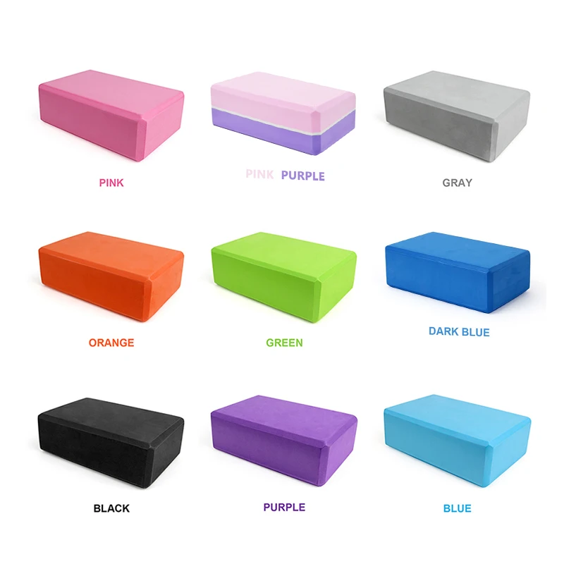 Pilates Yoga Block Exercises - EVAフォームヨガブロック小道具レンガジムピラティスヨガコラムバックエクササイズボディービルフィットネススポーツトレーニング機器家庭用