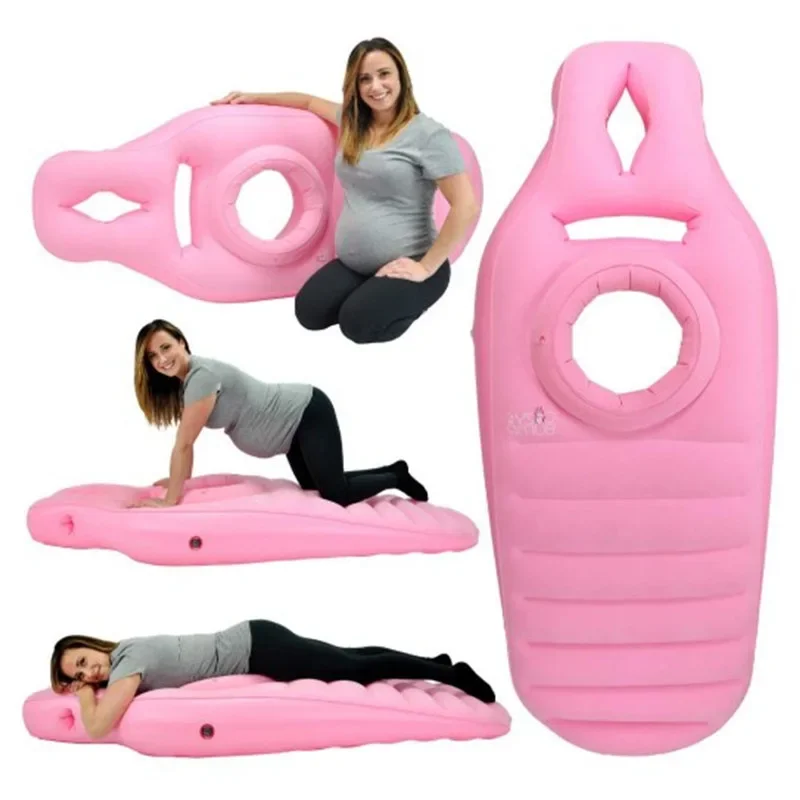 Mat Pilates Yoga - 妊娠中の女性のためのインフレータブルヨガピロー,睡眠マットレス,マタニティボディベッド