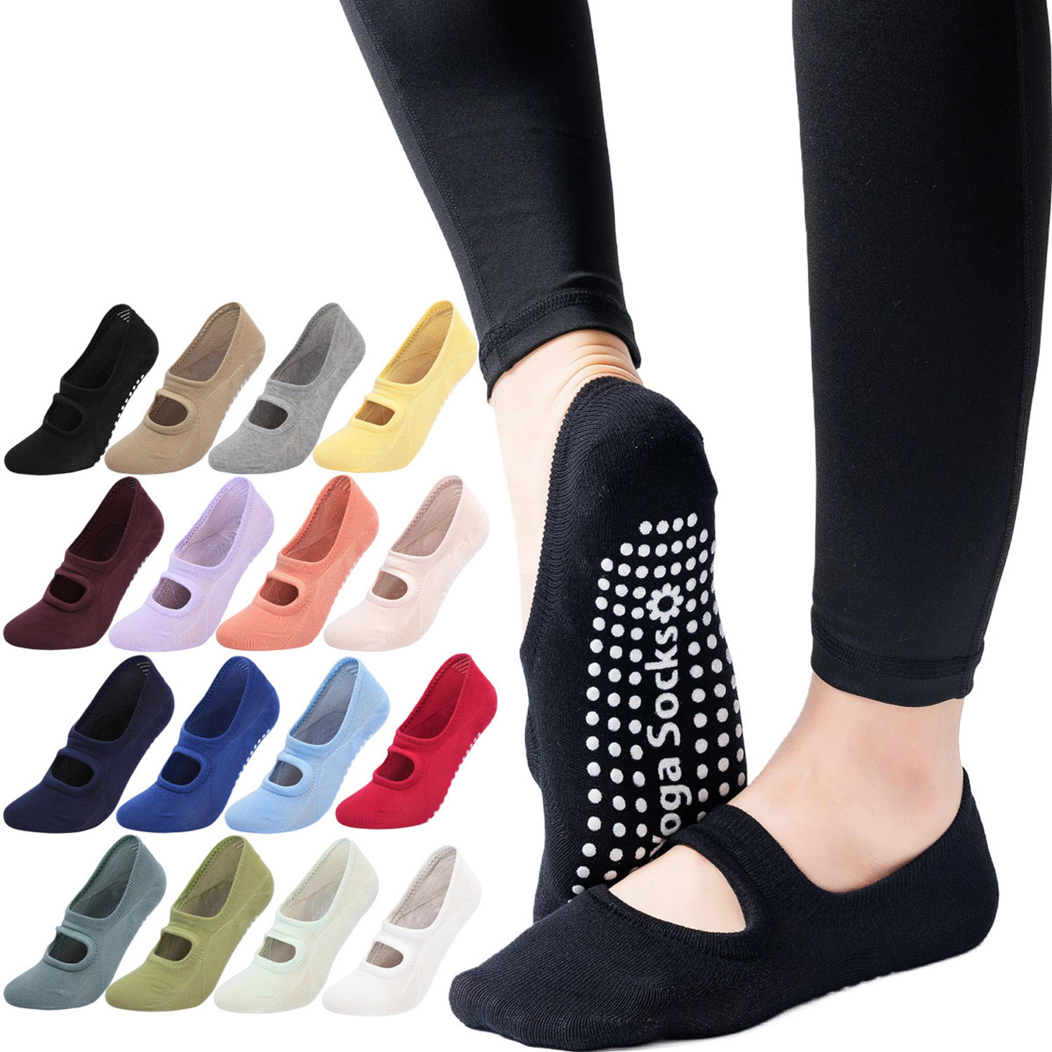 Pilates Yoga &A - 高品質の女性ヨガソックス滑り止め通気性バックレスピラティスソックス足首レディースバレエダンススポーツソックスフィットネスジム用