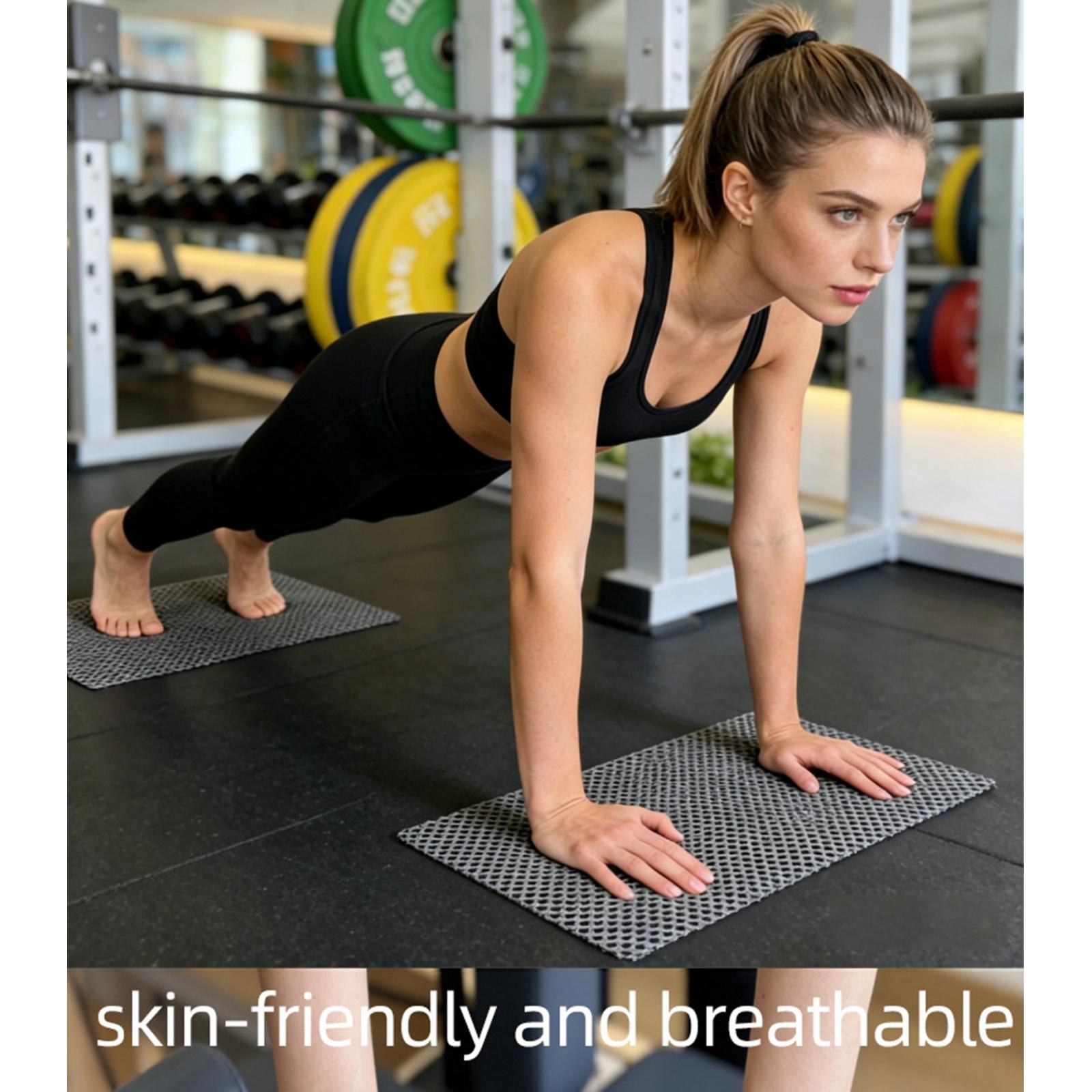 Mat Pilates Yoga - 2 ピース/セットピラティス滑り止めマット安定した PVC グリップパッドピラティスリフォーマーベッドヨガエクササイズアンチスキッドパッドホームジム機器