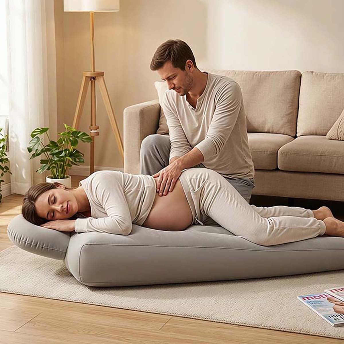 Mat Pilates Yoga - インフレータブル妊娠枕ヨガマット妊婦用インフレータブルマットマットレス妊娠マタニティボディベッド枕睡眠マット
