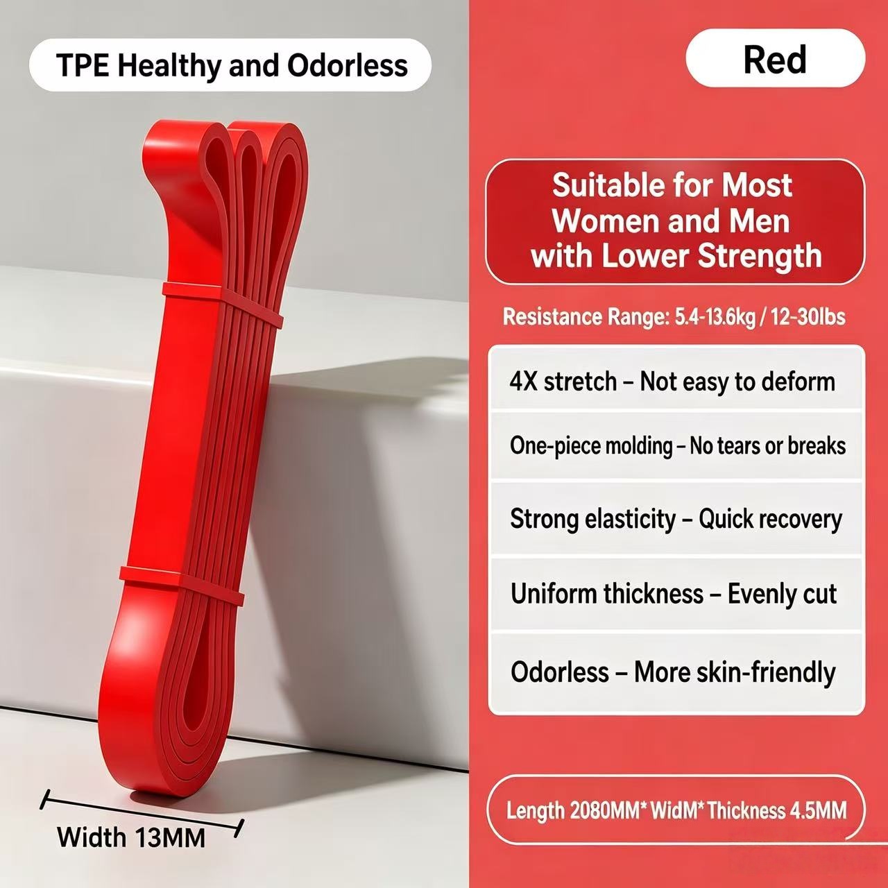 TPEレジスタンスバンド 6段階強度 エクササイズバンド プ - Pilates And Yoga Difference のレビューと価格