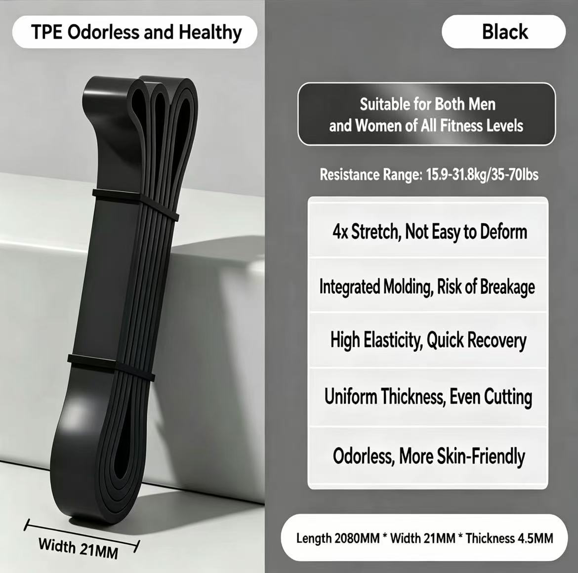 TPEレジスタンスバンド 6段階強度 エクササイズバンド プ - Pilates And Yoga Difference のレビューと価格