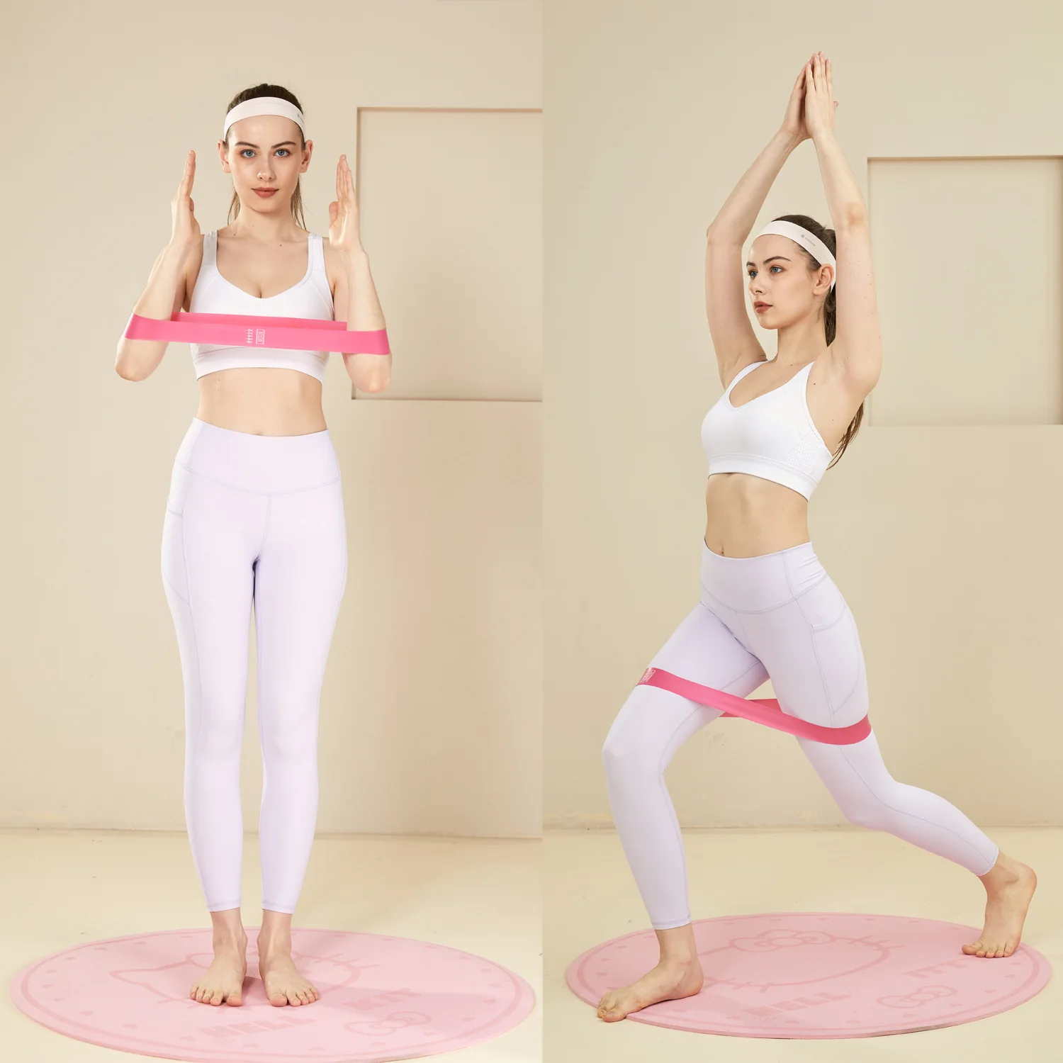 弾性フィットネスレジスタンスバンド、家庭、ヨガ、ピラティス、 - Pilates And Yoga Difference のレビューと価格