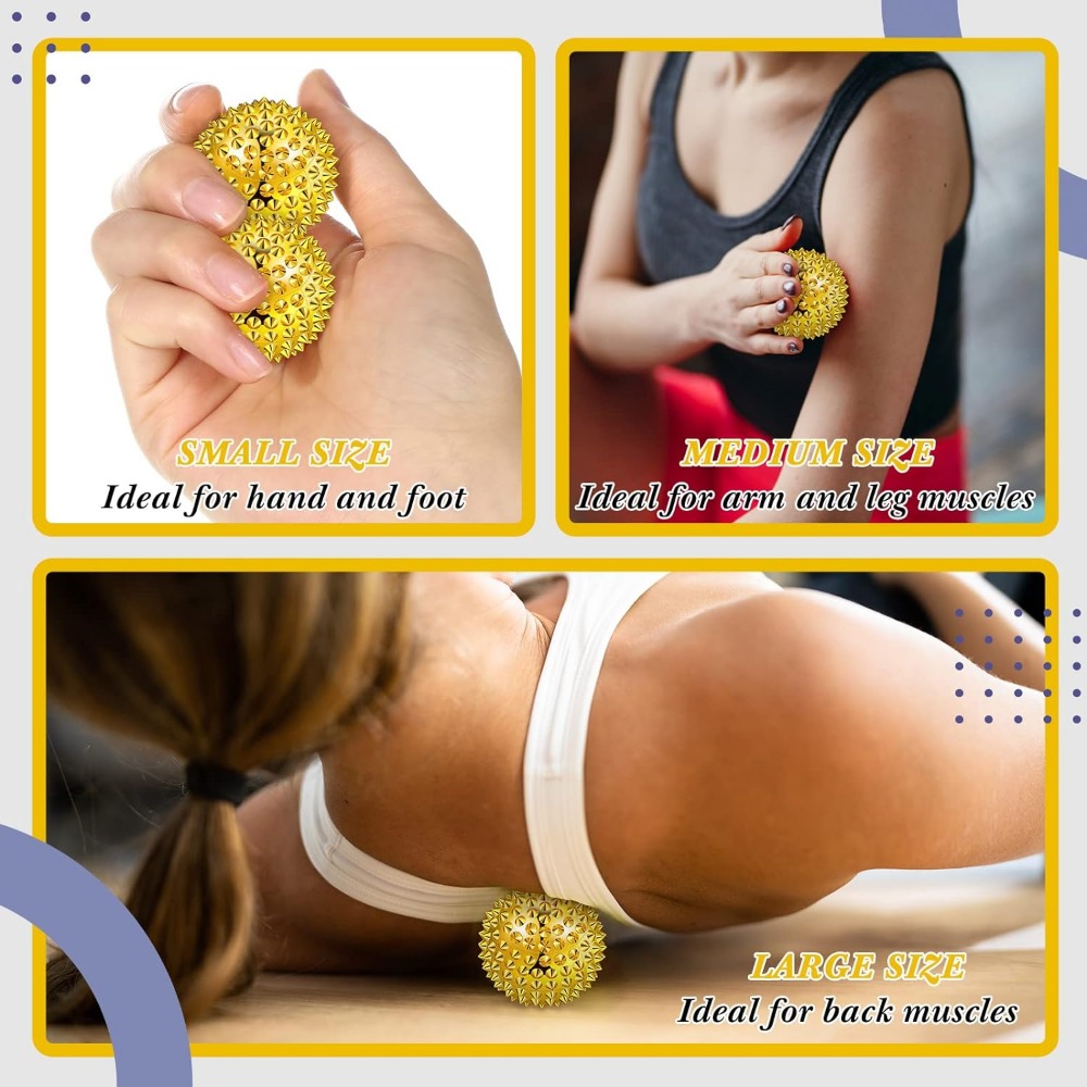 磁気ハリネズミマッサージボール、鍼ボール、中国のストレス解消 - Acupressure Ball Set のレビューと価格