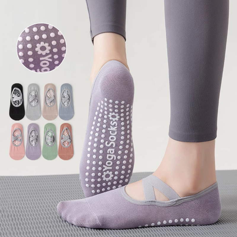 通気性タオル底ヨガソックス女性シリコーンノンスリップ包帯ピラ - Pilates Yoga &A のレビューと価格