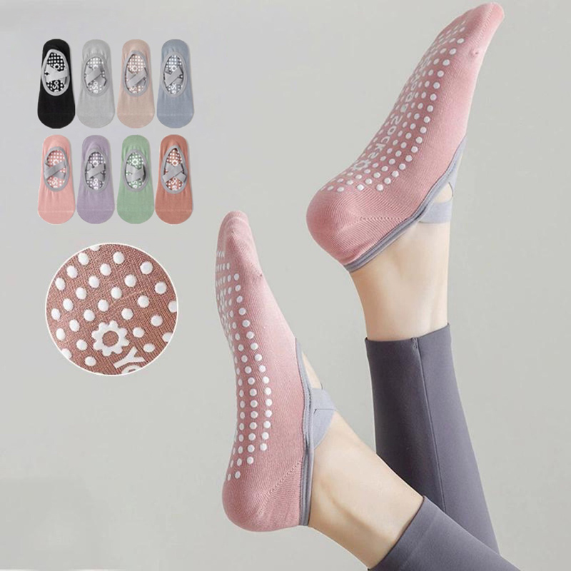 通気性タオル底ヨガソックス女性シリコーンノンスリップ包帯ピラ - Pilates Yoga &A のレビューと価格