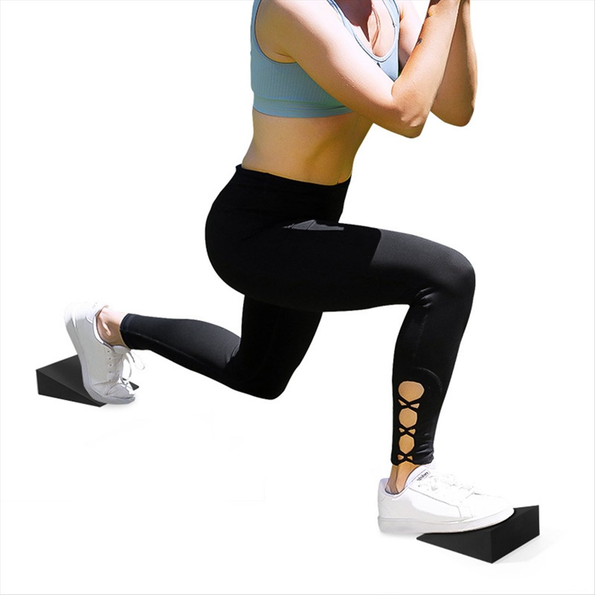 ABXY 2 個ヨガウェッジブロック EVA ヨガウェッジス - Pilates Yoga Block Exercises のレビューと価格