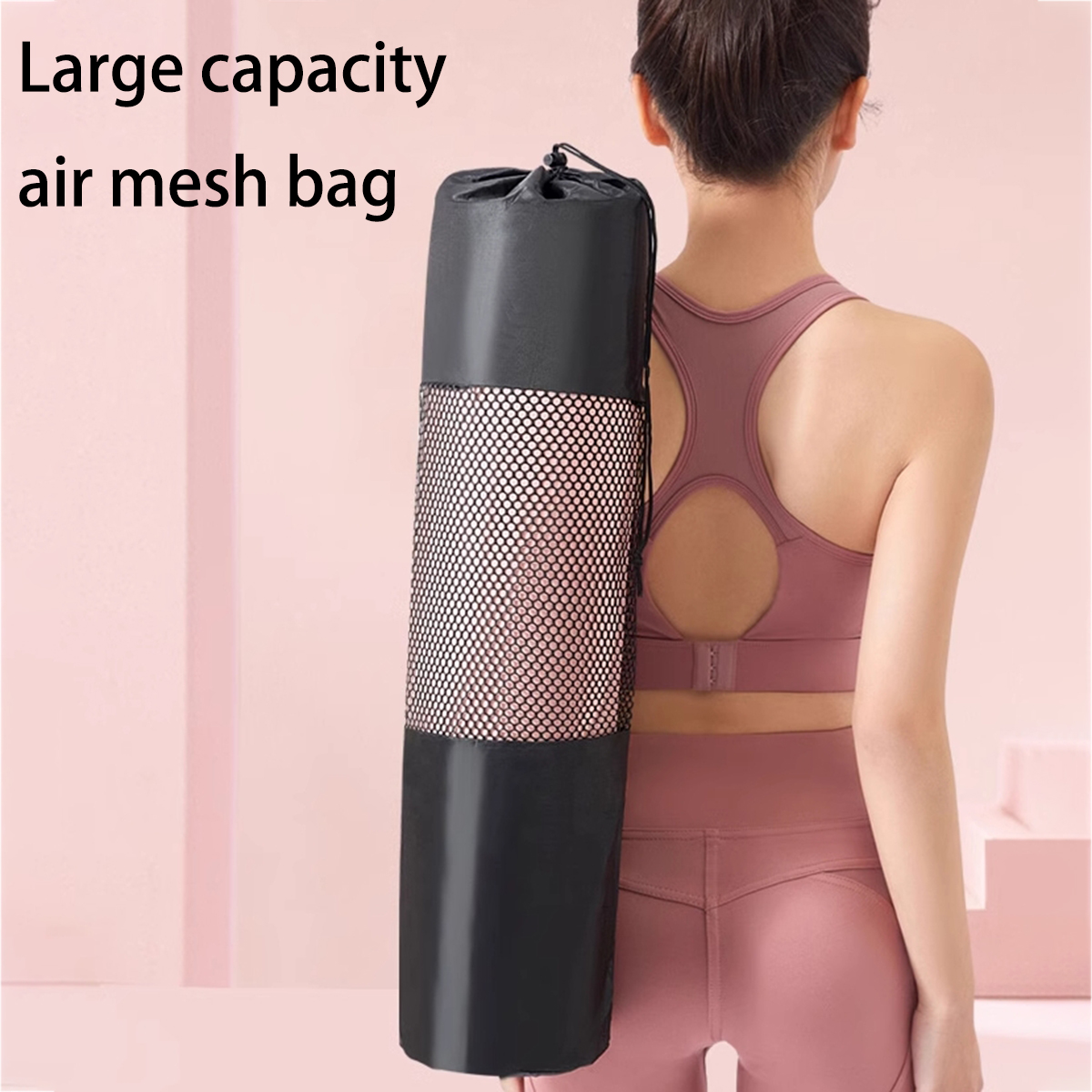 通気性のあるヨガマット収納メッシュバッグ - 耐久性のあるオ - Mat Pilates Yoga のレビューと価格