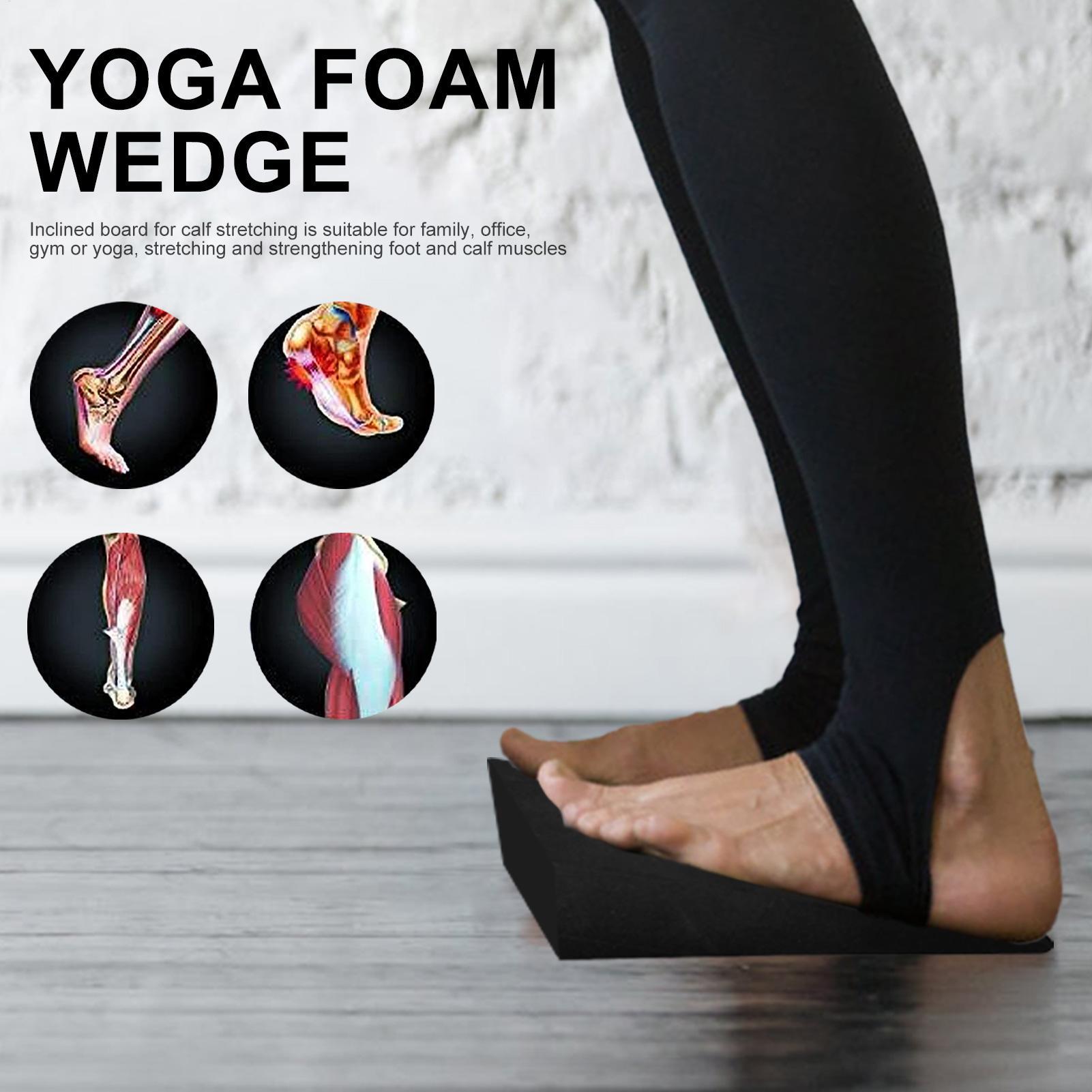 1ペアヨガウェッジブロックEVAフォームヨガウェッジストレッ - Pilates Yoga Block Exercises のレビューと価格