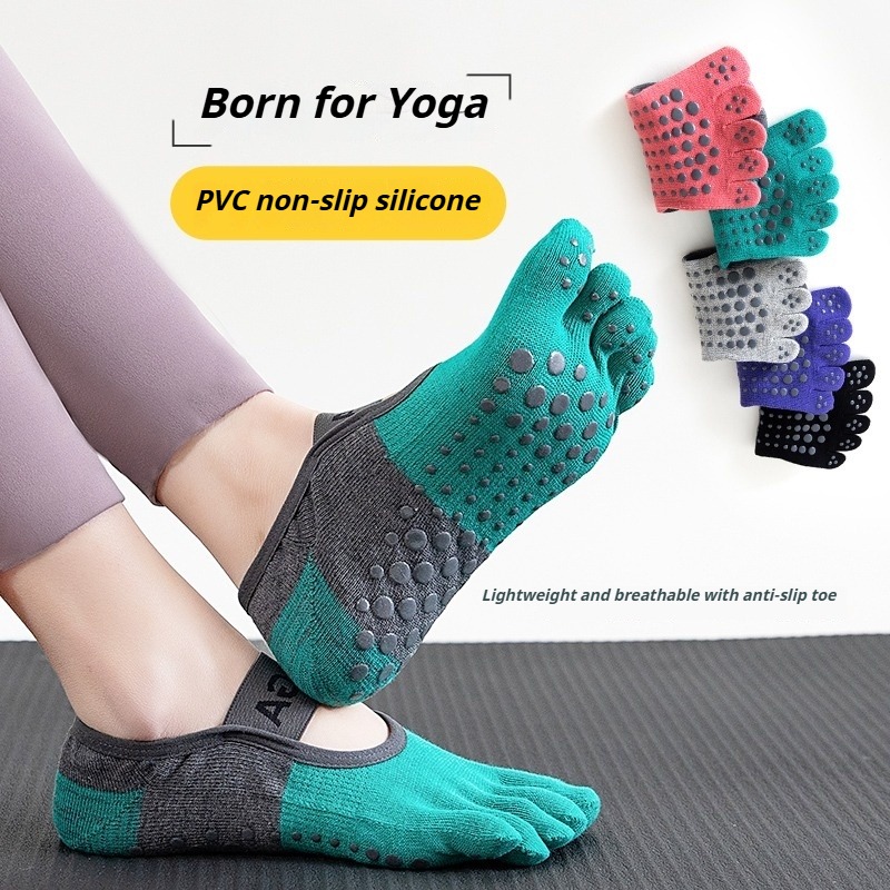 プロのピラティス用滑り止め付き五本指アンクルソックス 女性用 - Pilates Yoga &A のレビューと価格