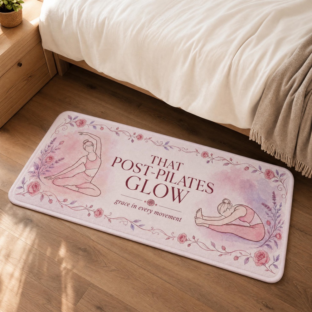 ソフトフランネル花柄ヨガフィギュアプリントランナーラグ、ピラ - Pilates Yoga Garage のレビューと価格