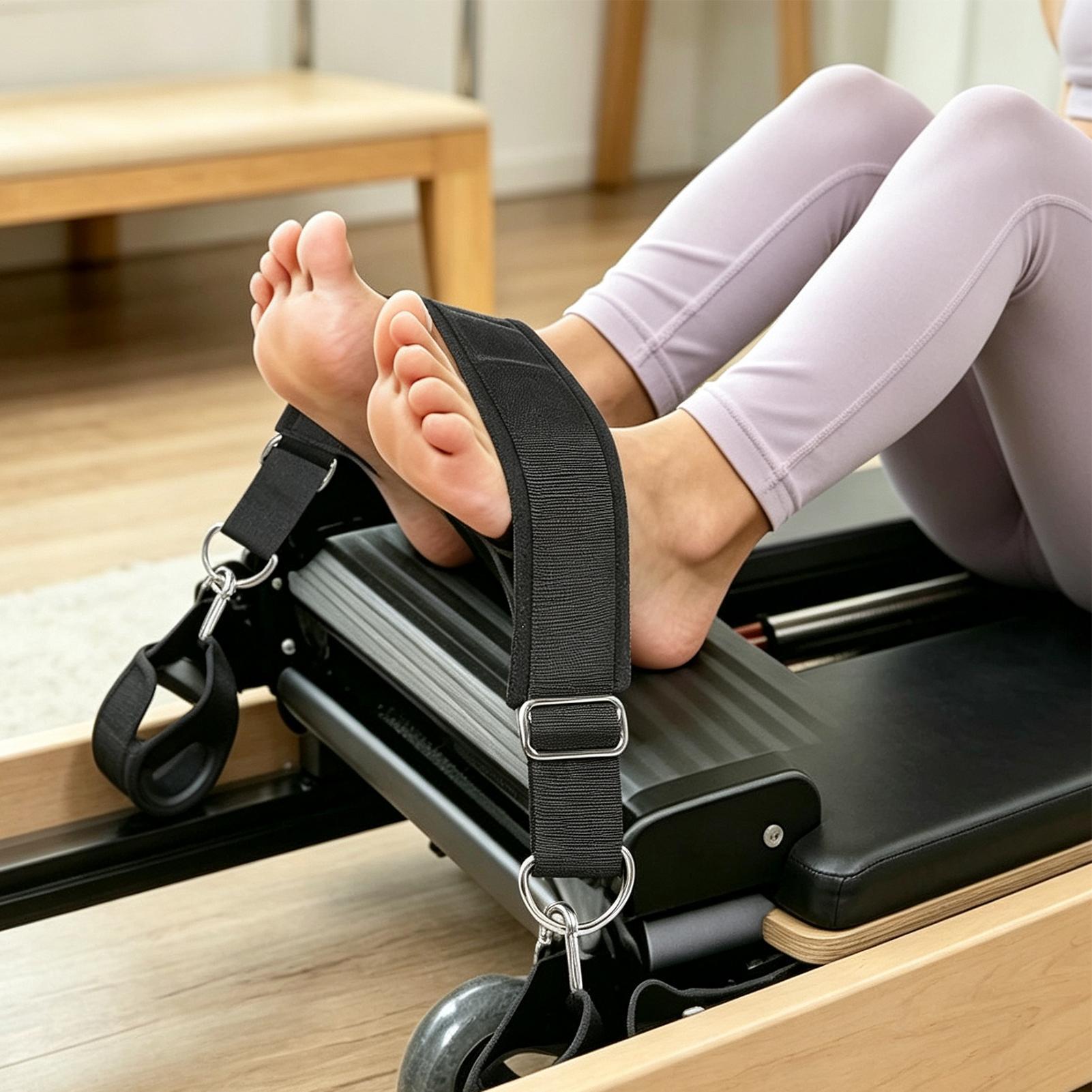 リフォーマーフットストラップ ダブルループ 厚手 滑り止め  - Pilates & Yoga Elastic Band のレビューと価格